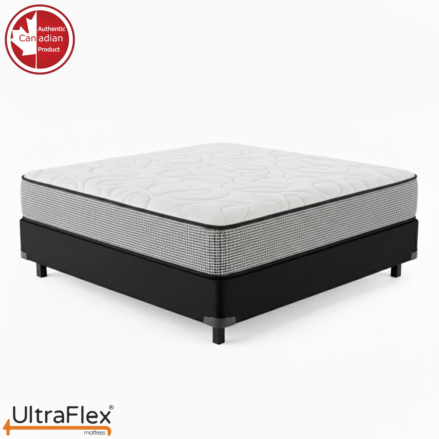 UltraFlex® DreamWeaver Matratzen- und Boxspring-Set – Mittelfeste Taschenfederkern-Hybridmatratze – Kanadische Orthopädische Unterstützung mit Kühlgel-Schaum, gesteppter Oberseite, atmungsaktivem & hypoallergenem Komfort, Randstütze & Bewegungstrennung