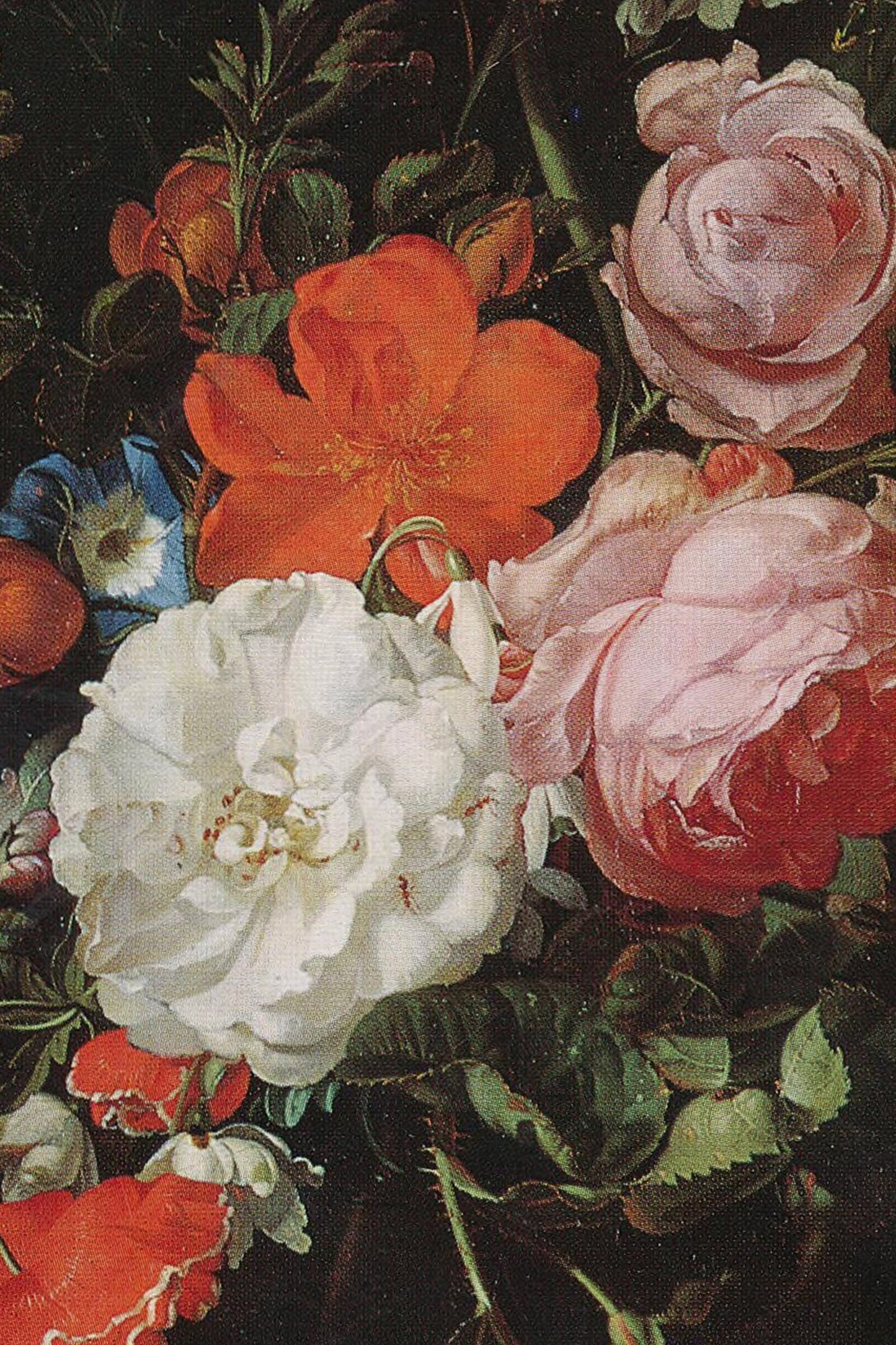 Barockes BOUQUET, VINTAGE-RAHMEN SILBER