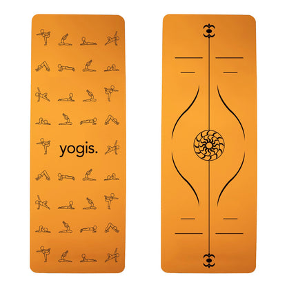 Yoga Mat Posture Line Non-Slip TPE Fitness Mat – Beginner Support &amp; Alignment Guide