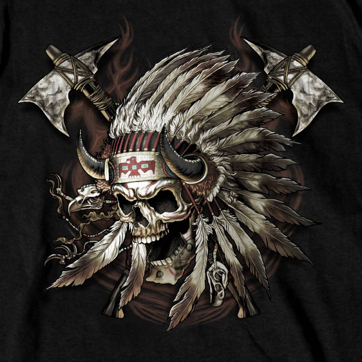 Men's Indian Chief Skull T-Shirt