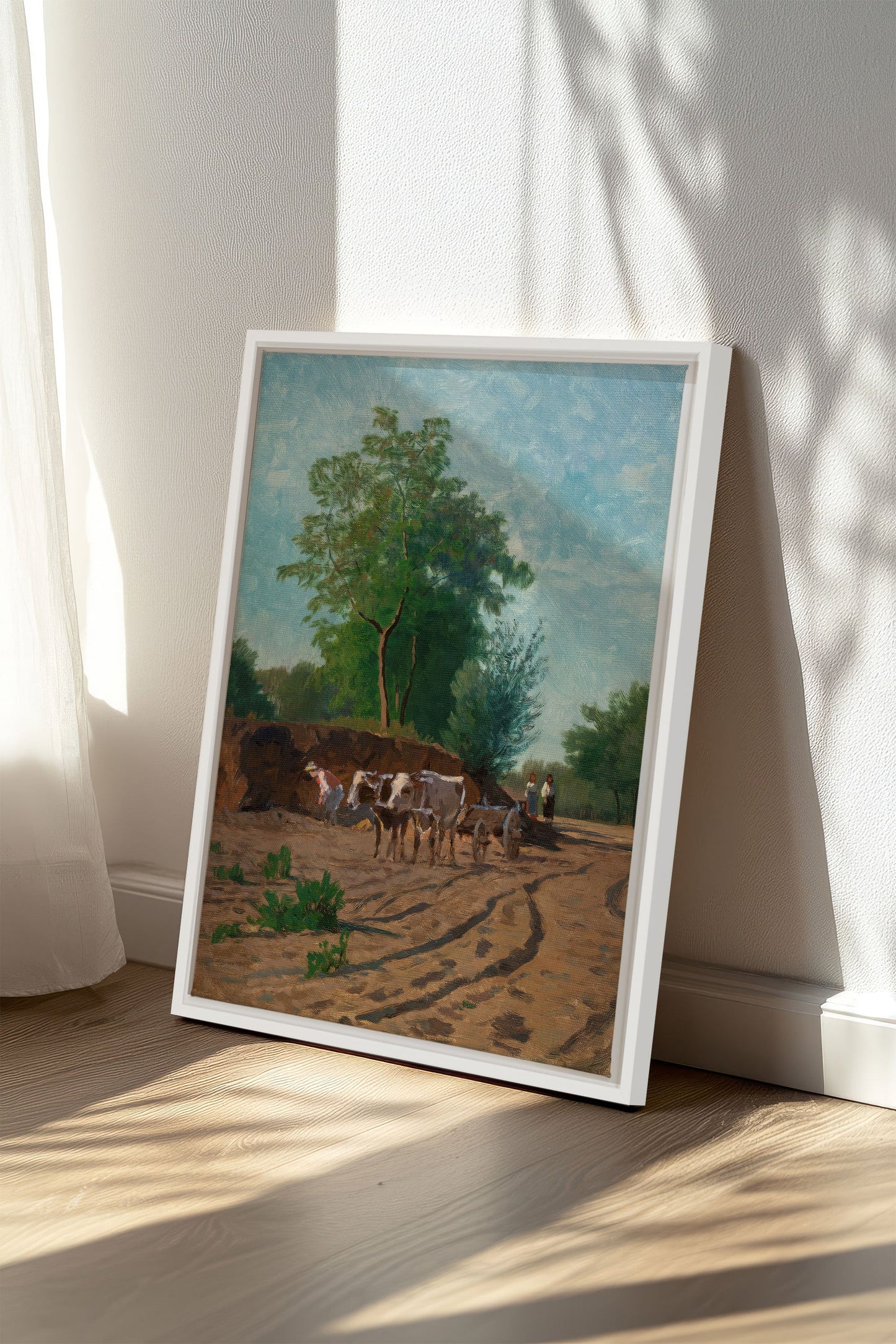 ROUTE DU VILLAGE, Werk auf gespannter Leinwand
