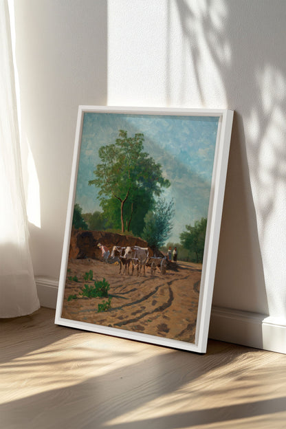 ROUTE DU VILLAGE, Werk auf gespannter Leinwand
