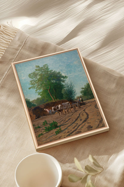 ROUTE DU VILLAGE, Werk auf gespannter Leinwand