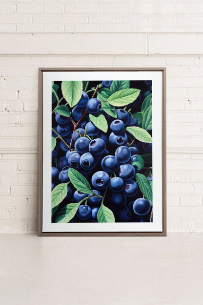 BLUEBERRY BLISS, Kunst auf gespannter Leinwand
