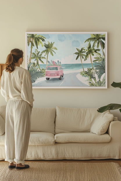 DESTINATION SOLEIL, Mischtechnik auf gespannter Leinwand