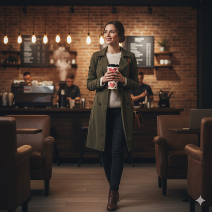 Hand Drawn Hearts Stainless Steel Travel Mug | Valentine Pattern - AURABAGS SHOP