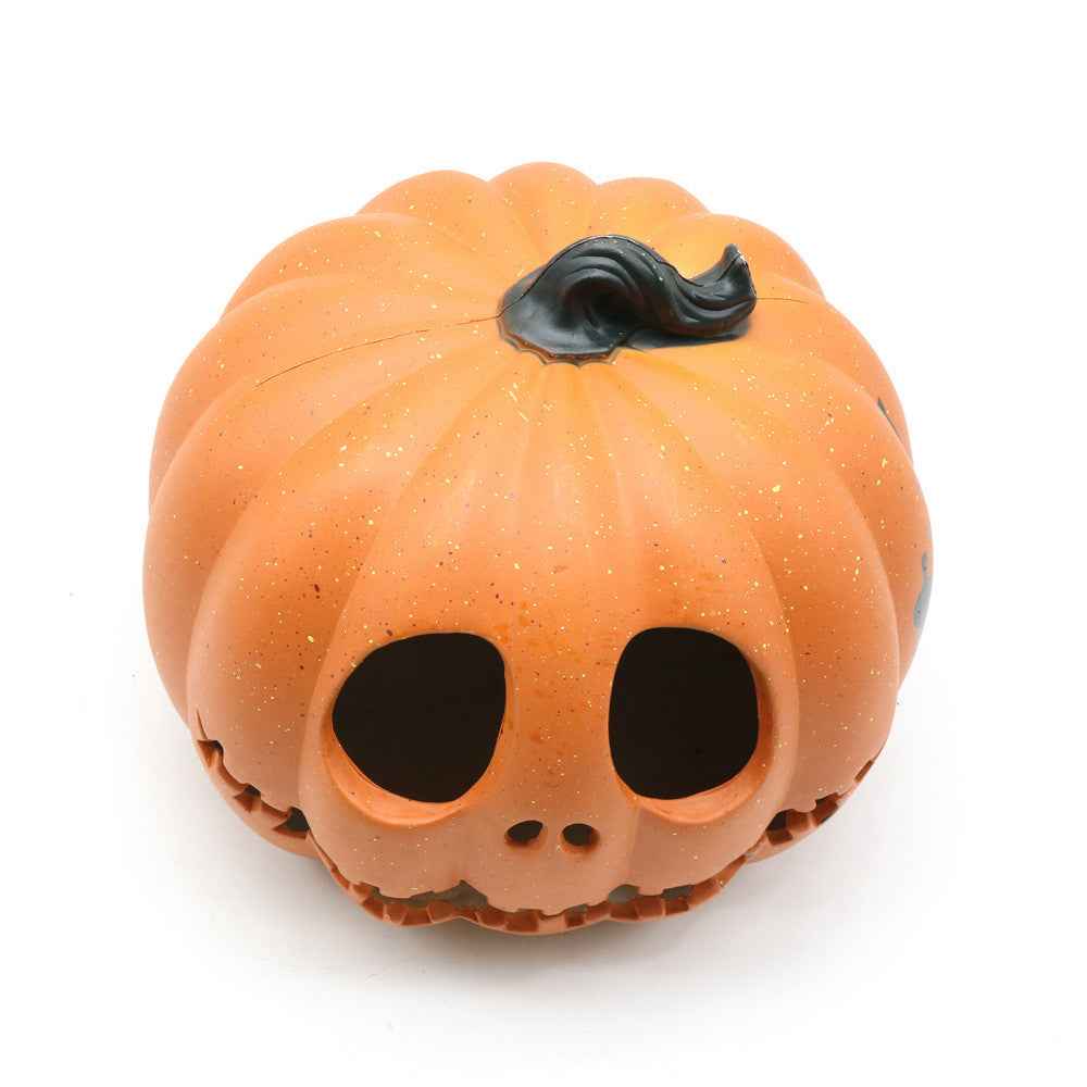 Halloween Pumpkin Lantern – Scary Hollow Skull Hooded LED Decoration for Parties & Yard