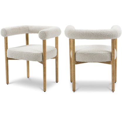 Svea Boucle Dining Chair - Cream