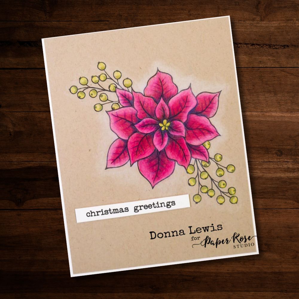Christmas Poinsettia Clear Stamp Set 30303