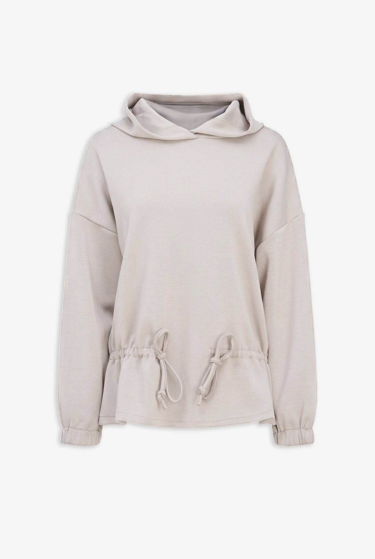 Women's Knit Hooded Sweatshirt, Long Sleeves & Adjustable Waist
