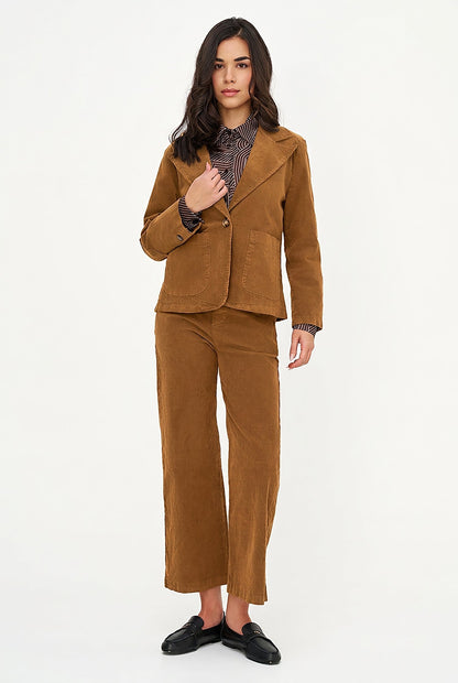 Women's Corduroy Blazer, Long Sleeves, Patch Pockets & Elbow Patches