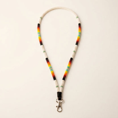 Round Beaded Lanyard(White)