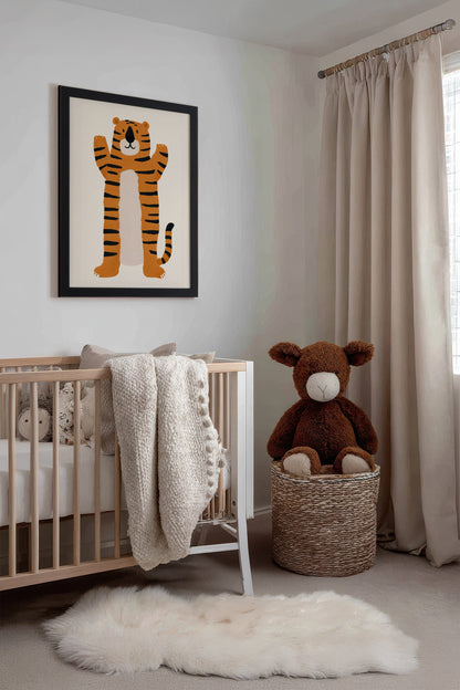 Kuscheltiger, gerahmte Leinwand