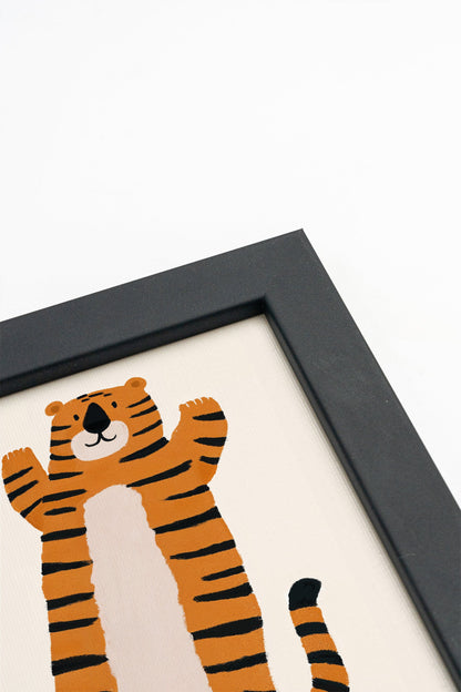 Kuscheltiger, gerahmte Leinwand