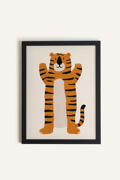 Kuscheltiger, gerahmte Leinwand