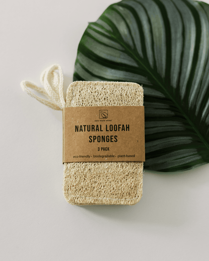 3 Pack Natural Loofah Sponge