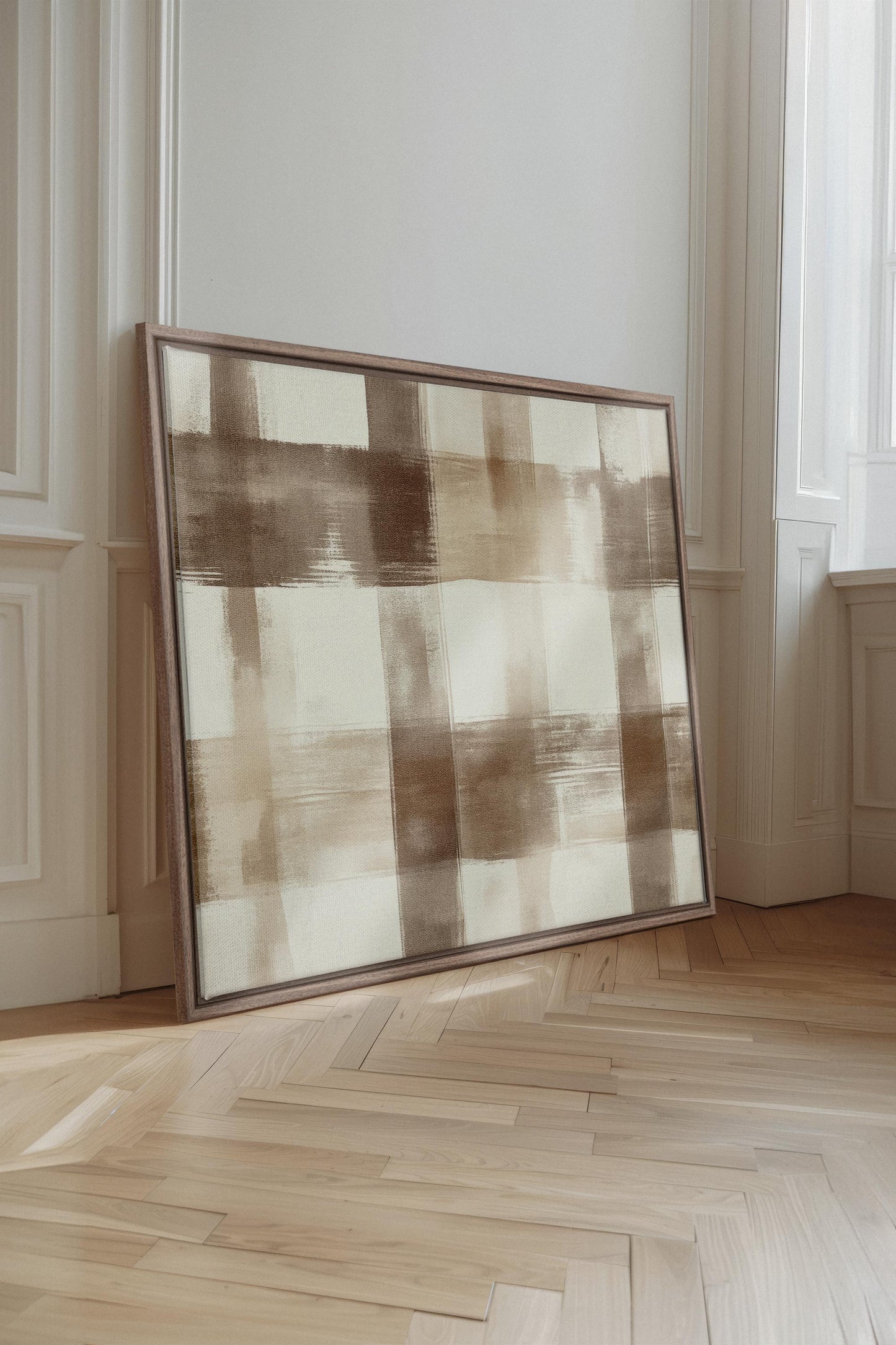 ELEGANTES KARO, Kunstwerk auf gespannter Leinwand