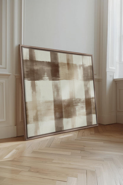 ELEGANTES KARO, Kunstwerk auf gespannter Leinwand