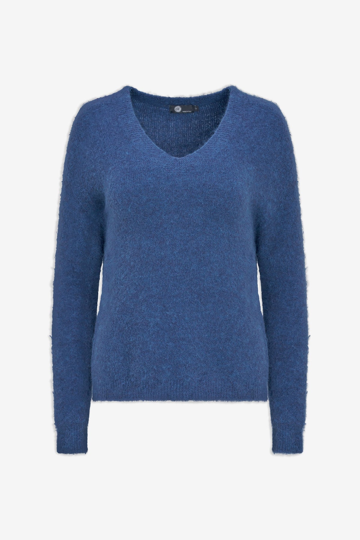 Women's Soft Brushed-Knit V-Neck Sweater with Long Sleeves