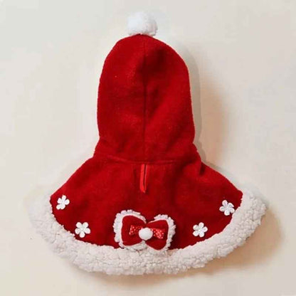Snow on Christmas Day Dog Cloak | Holiday Outerwear Clothing