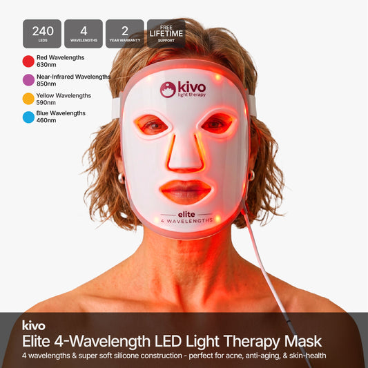 Kivo Elite 4-wavelength Red Light Therapy LED Face Mask
