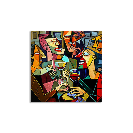 Leinwandbild-Picaso Trinkgruppe-Kunstdruck