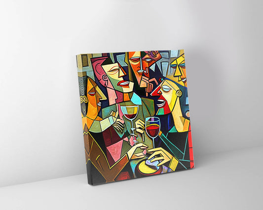 Leinwandbild-Picaso Trinkgruppe-Kunstdruck