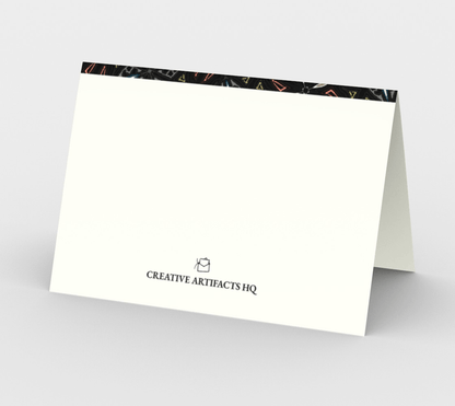 Set of 3 Blank Greeting Cards | 5 x 7 | Dark Tiles