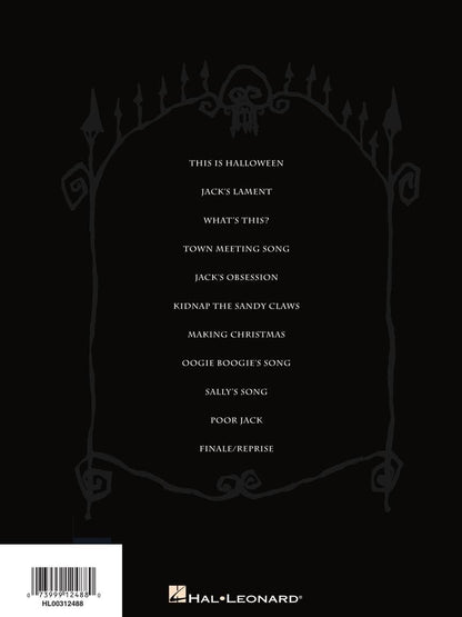 Tim Burton's: The Nightmare Before Christmas | Sheet Music Songbook | Piano Vocal Guitar Arr. for Movie Soundtrack Fans | 11 Iconic Halloween and Christmas Songs | Film Music for Piano and Voice