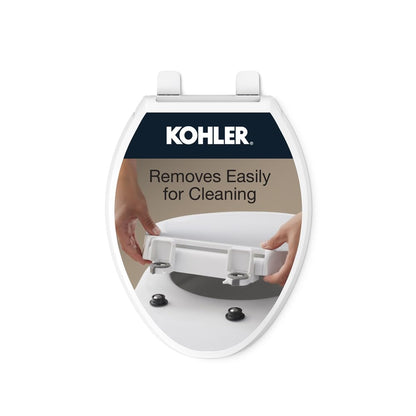 Kohler 4636-RL-0 Cachet ReadyLatch Quiet Close Elongated Toilet Seat, White 🍁 All In One Marketplace Canada