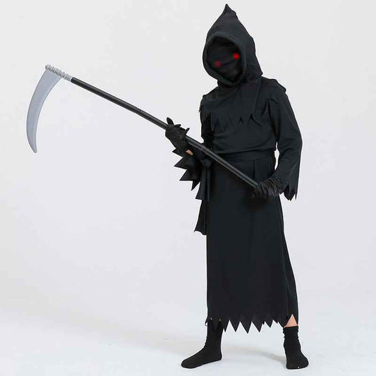 Children's Grim Reaper Halloween Costume – Hooded Cosplay Outfit for Boys & Girls
