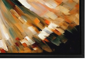 Wandkunst - Tanz in Orange - Fine Art - Goldlack - Leinwanddruck