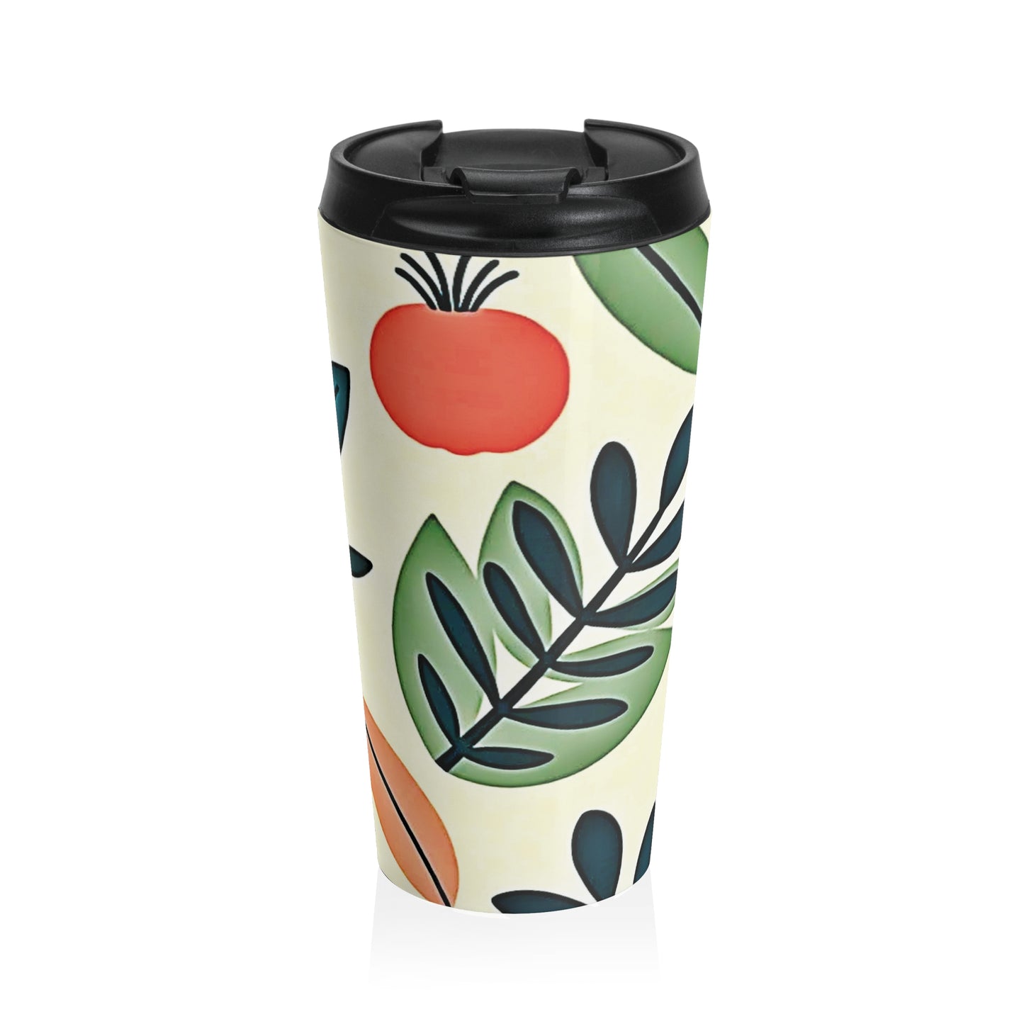 Floral Folk Art Stainless Steel Travel Mug - AURABAGS SHOP