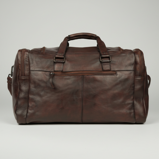 MET Premium Leather Small Duffle Bag. Urban Weekend Carry-On