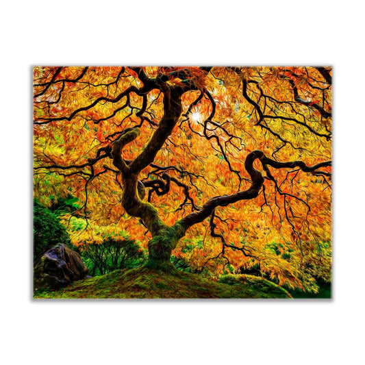 Leinwandbild-Orangenbaum-Naturkunst