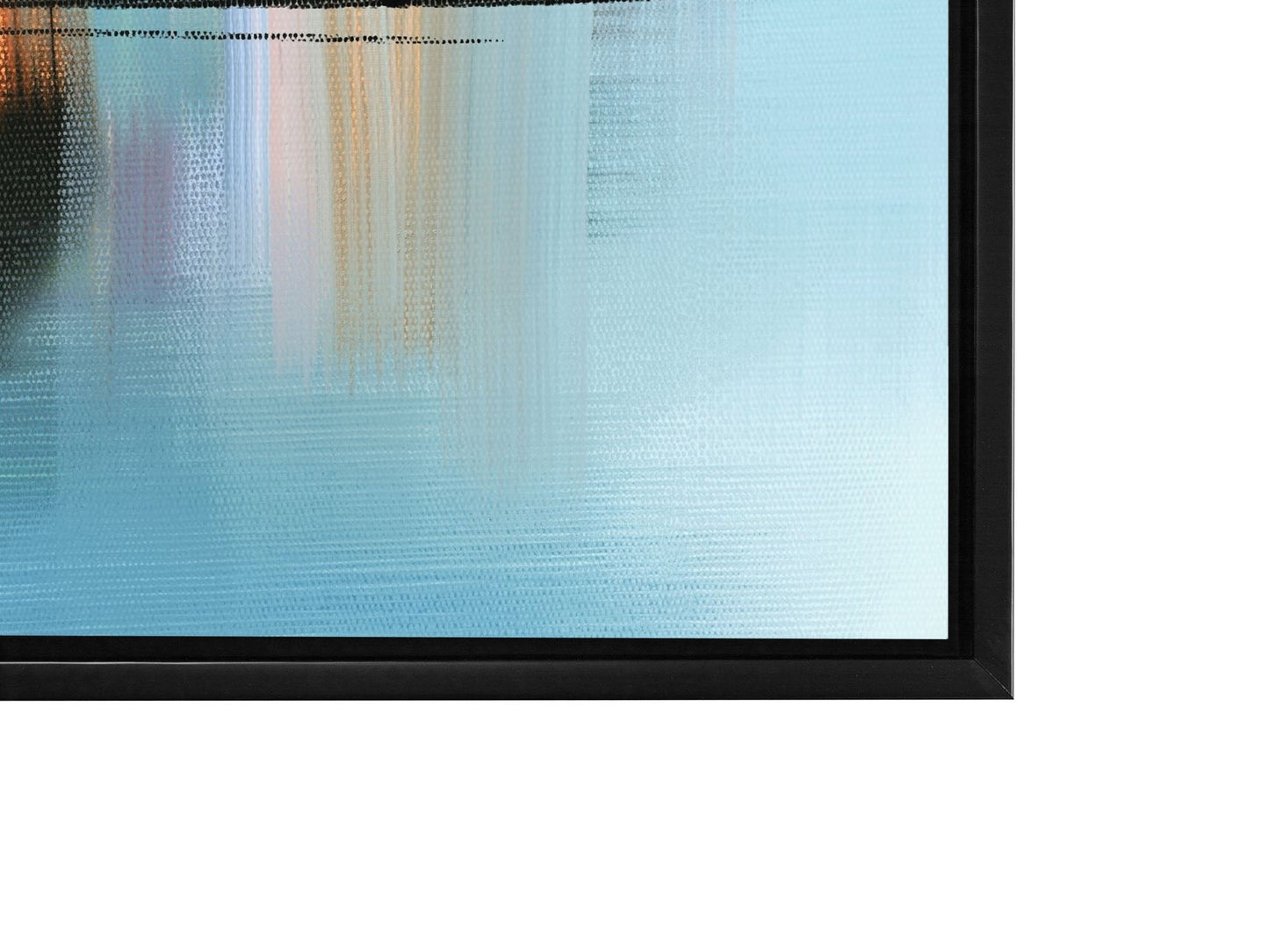 Wandbild-Blautöne Abstrakt- Leinwandbild - RGB Lack #4836-105