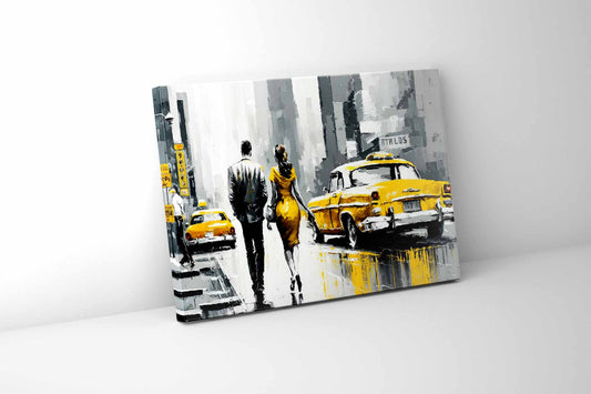 Wandkunst-Vintage New York Szene-Leinwandbild