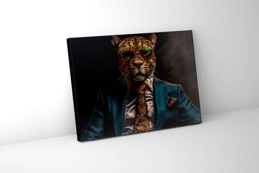 Leinwandbild – Häuptling Leopard – Wandkunst