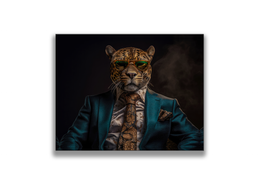 Leinwandbild – Häuptling Leopard – Wandkunst