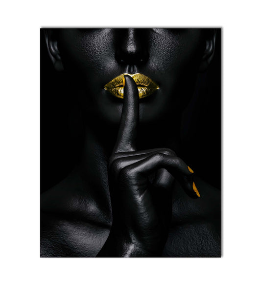 Noir Or-Abstrakte Gold- und Schwarz-Wandkunst – Kunstdruck –