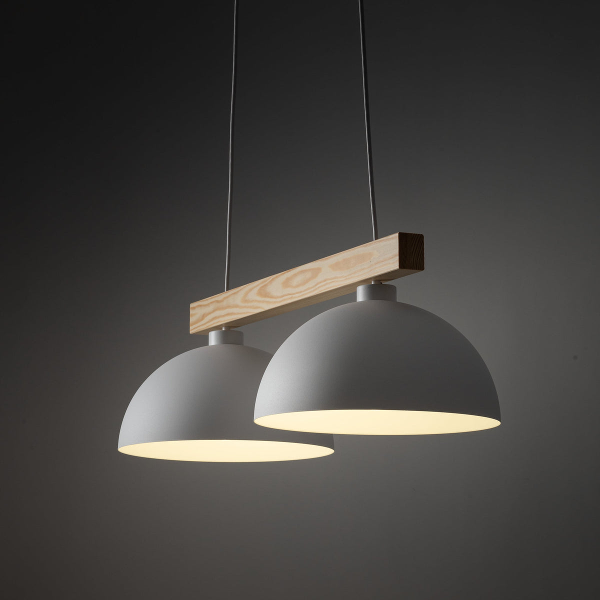 OSLO 2-Light Scandinavian Pendant Light for Kitchen Island, Dining Table & Modern Interiors