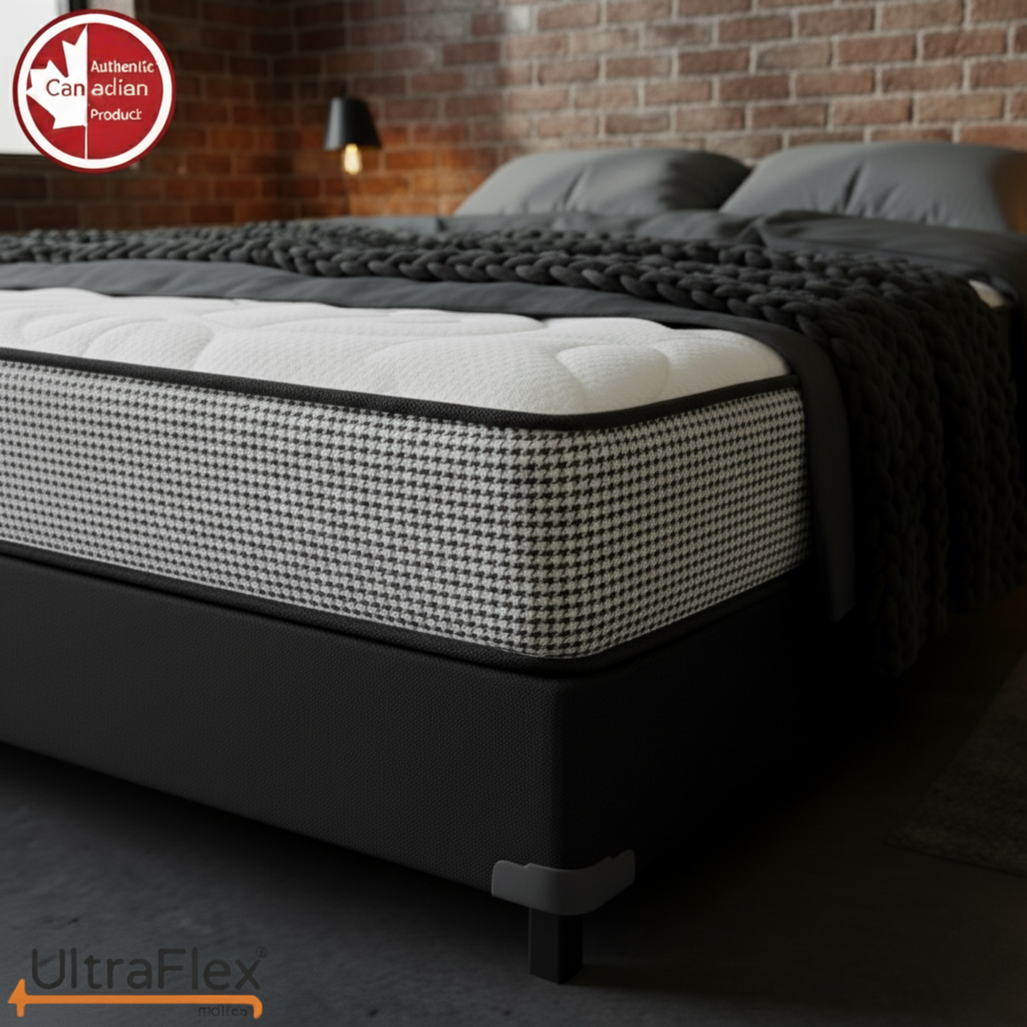 UltraFlex® DreamWeaver Matratzen- und Boxspring-Set – Mittelfeste Taschenfederkern-Hybridmatratze – Kanadische Orthopädische Unterstützung mit Kühlgel-Schaum, gesteppter Oberseite, atmungsaktivem & hypoallergenem Komfort, Randstütze & Bewegungstrennung