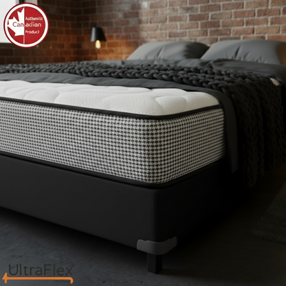 UltraFlex® DreamWeaver Matratzen- und Boxspring-Set – Mittelfeste Taschenfederkern-Hybridmatratze – Kanadische Orthopädische Unterstützung mit Kühlgel-Schaum, gesteppter Oberseite, atmungsaktivem & hypoallergenem Komfort, Randstütze & Bewegungstrennung