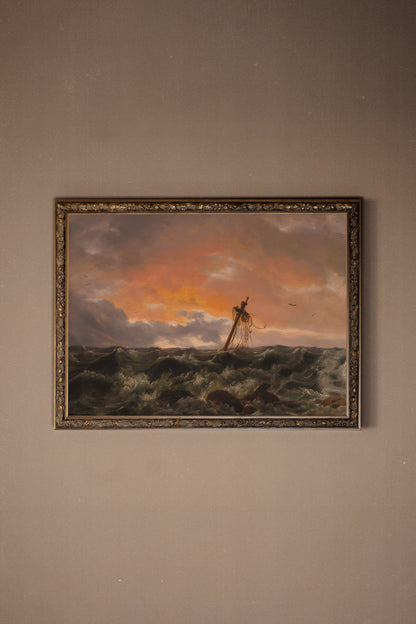 RELIKT DER FLUTEN, VINTAGE-BRONZE-RAHMEN