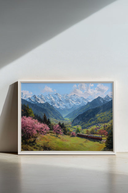 ALPINER TRIP, Öl auf Leinwand