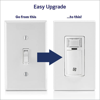 Leviton Humidity Sensor Switch for Bathroom Exhaust Fan, automate Ventilation, air Circulation, Moisture Control, ¼ HP, Single Pole, DHS05-1LW, White 🍁 All In One Marketplace Canada
