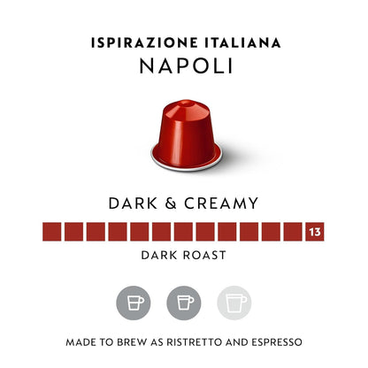 Nespresso Original Napoli Coffee Pods, Dark Roast, Intensity 13, 50 Pods 🍁 All In One Marketplace Canada