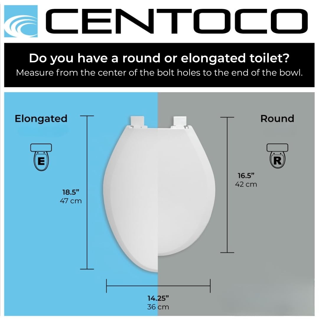 Centoco Round Front Toilet Seat, White (700-001) 🍁 All In One Marketplace Canada