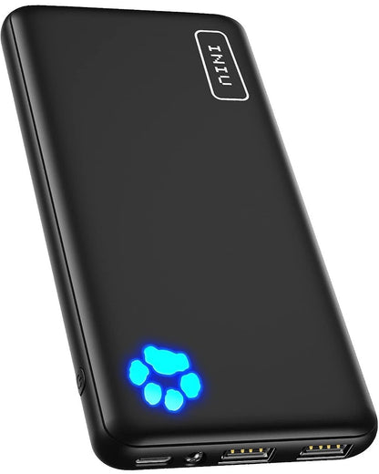 INIU Power Bank, Slimmest 10000mAh Portable Charger, Triple 3A High-Speed Charge External Battery Pack with Flashlight, USB C Phone Charger for iPhone 17 16 15 14 13 Samsung S22 Google LG iPad etc 🍁 All In One Marketplace Canada
