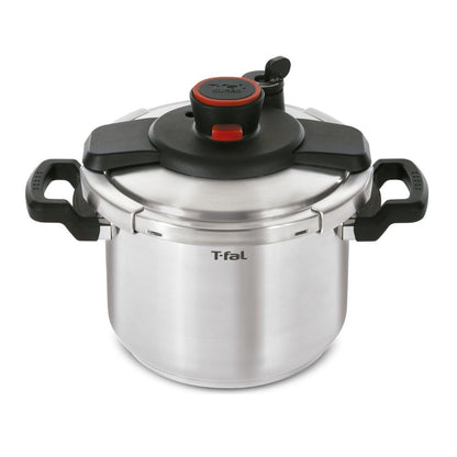 T-fal Clipso Stainless Steel Pressure Cooker, 6 Qt, Secure Locking System, One Hand System, Silver, Induction Compatible, Pressure Canner, Includes Recipe Book, Cookware 🍁 All In One Marketplace Canada